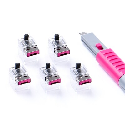 SMARTKEEPER ESSENTIAL 5x LAN Cable Locks mit 1x Lock Key Basic Pink