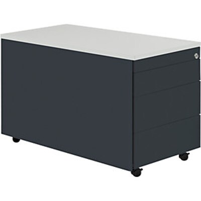 HU 5 günstig Kaufen-Schüberollcontainer, 529x800mm, Kunststoffpl., 3 Schübe, anthrazit/lichtgrau. Schüberollcontainer, 529x800mm, Kunststoffpl., 3 Schübe, anthrazit/lichtgrau <![CDATA[• Hochwertige Schubladenführung mit Selbsteinzug und Dämpfung. • 