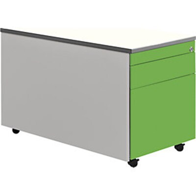 In 2 günstig Kaufen-Schubladencontainer, Rollen, 529x800, 1 Materialschub, 1 Hängereg, alu/grün/weiß. Schubladencontainer, Rollen, 529x800, 1 Materialschub, 1 Hängereg, alu/grün/weiß <![CDATA[• Hochwertige Schubladenführung mit Selbsteinzug u