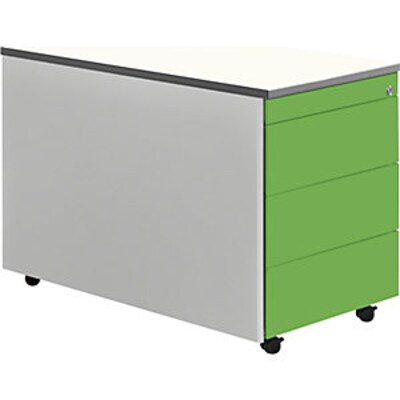 ATA mit günstig Kaufen-Schubladencontainer, Rollen, 579x800, Kunststoffpl., 3 Schubl.,alu/gelbgrün/weiß. Schubladencontainer, Rollen, 579x800, Kunststoffpl., 3 Schubl.,alu/gelbgrün/weiß <![CDATA[• Hochwertige Schubladenführung mit Selbsteinzug und Dämpfu