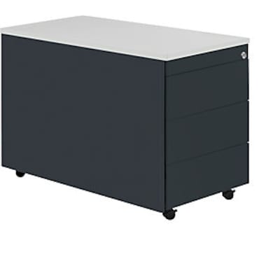 HU 5 günstig Kaufen-Schüberollcontainer, 579x800mm, Kunststoffpl., 3 Schübe, anthrazit/lichtgrau. Schüberollcontainer, 579x800mm, Kunststoffpl., 3 Schübe, anthrazit/lichtgrau <![CDATA[• Hochwertige Schubladenführung mit Selbsteinzug und Dämpfung. • 