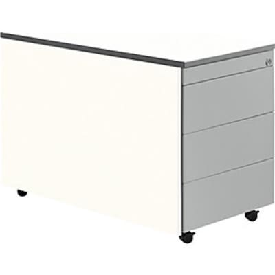 LS Run günstig Kaufen-Schubladencontainer, Rollen, 579x800, Kunststoffpl., 1 Materials., weiß/alu. Schubladencontainer, Rollen, 579x800, Kunststoffpl., 1 Materials., weiß/alu <![CDATA[• Hochwertige Schubladenführung mit Selbsteinzug und Dämpfung. • Alle Ausfüh