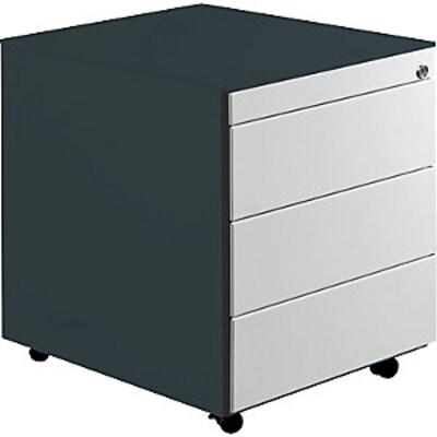 in A günstig Kaufen-Schubladenrollcontainer, HxT 570x600mm, Stahlpl., 3 Schubl.,anthrazit/lichtgrau. Schubladenrollcontainer, HxT 570x600mm, Stahlpl., 3 Schubl.,anthrazit/lichtgrau <![CDATA[• Hochwertige Schubladenführung mit Selbsteinzug und Dämpfung. • Alle Ausführu