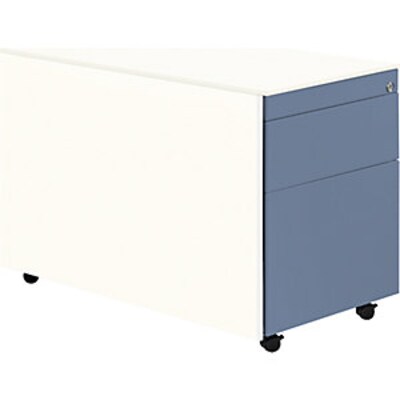 ATA mit günstig Kaufen-Schubladencontainer mit Rollen, 570x800, 1 Materials., 1 Hängereg., weiß/blau. Schubladencontainer mit Rollen, 570x800, 1 Materials., 1 Hängereg., weiß/blau <![CDATA[• Hochwertige Schubladenführung mit Selbsteinzug und Dämpfung. 