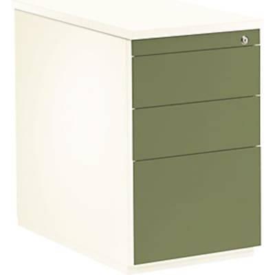 IN DE günstig Kaufen-Schubladencontainer,720x800mm, 2xMaterialschub, Hängeregistratur, weiß/grün. Schubladencontainer,720x800mm, 2xMaterialschub, Hängeregistratur, weiß/grün <![CDATA[• Schubladen mit Griffrinnen auf beiden Seiten und geschlosse