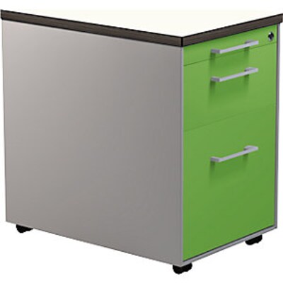 ST 600  günstig Kaufen-Schubladencontainer auf Rollen, 579x600mm, 1 Materialschub, alu/gelbgrün/weiß. Schubladencontainer auf Rollen, 579x600mm, 1 Materialschub, alu/gelbgrün/weiß <![CDATA[• Hochwertige Schubladenführung mit Selbsteinzug und Dämpfung. 