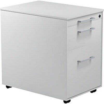 mauser Schubladencontainer auf Rollen, 570x600mm, 1 Materialschub, lichtgrau | 04250633326688