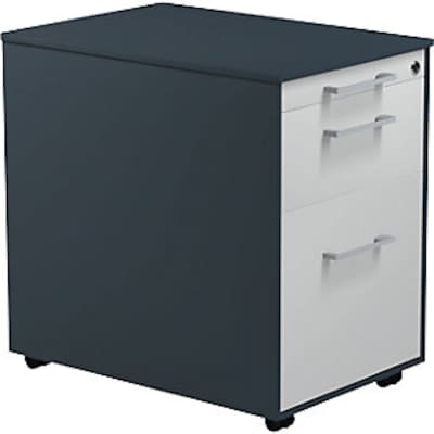 mauser Schubladencontainer auf Rollen, 570x600mm, 1 Materialschub,anthrazitgr./lichtgr. | 04250633326701