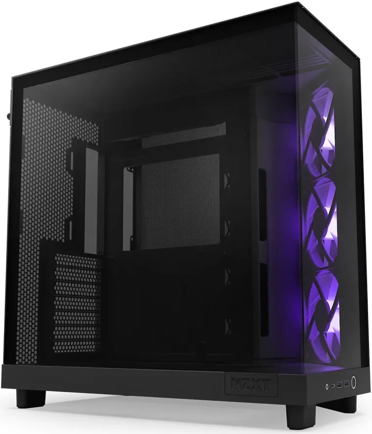 NZXT H6 Flow RGB - Mid-Tower Airflow Gaming Gehäuse Schwarz Glasfenster