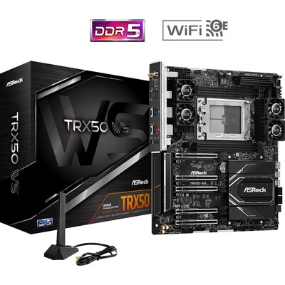 mit 6 günstig Kaufen-ASRock TRX50 WS Server Mainboard für AMD Threadripper Sockel SP6 (sTR5 ). ASRock TRX50 WS Server Mainboard für AMD Threadripper Sockel SP6 (sTR5 ) <![CDATA[• Mainboard mit Sockel SP6 (sTR5 ) für AMD Threadripper Prozessoren • Chipsatz AMD T