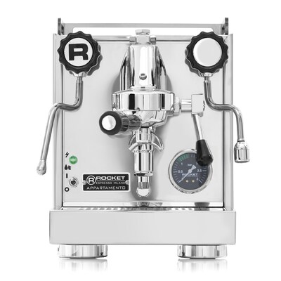 Liter Edelstahl günstig Kaufen-Rocket RE501A1W11 Appartamento Inox / Weiß. Rocket RE501A1W11 Appartamento Inox / Weiß <![CDATA[• Espressomaschine 1350W aus Edelstahl (Inox / Weiß) • 1.8 Liter Wasserbehälter • Milchaufschäumer • bis zu 2 Tassen pro Brühvorgang • 