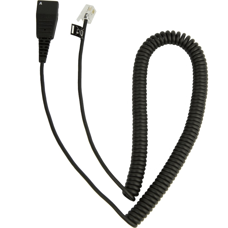 QD auf günstig Kaufen-Jabra Kabelunterteil QD auf RJ10 (Lucent/Cisco, spiral). Jabra Kabelunterteil QD auf RJ10 (Lucent/Cisco, spiral) <![CDATA[• Jabra Headset-Kabel - 2 m • Quick Disconnect zu RJ-10]]>. 