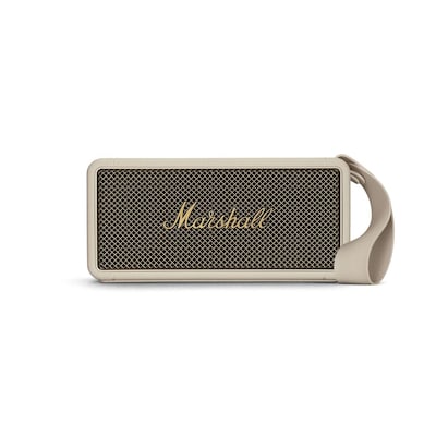 Stereo Bluetooth günstig Kaufen-Marshall Middleton Bluetooth Lautsprecher Middleton Cream. Marshall Middleton Bluetooth Lautsprecher Middleton Cream <![CDATA[• aktiver Stereo-Bluetooth-Lautsprecher • Zwei 3-Zoll-Basslautsprecher • Bluetooth 5.1, goldene Bedienelemente • Staub- u