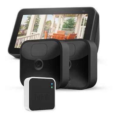 Amazon Echo günstig Kaufen-Blink Outdoor 2 Überwachungskamera mit Sync Module + Amazon Echo Show 5. Blink Outdoor 2 Überwachungskamera mit Sync Module + Amazon Echo Show 5 <![CDATA[• kabellose, batteriebetriebene Überwachungskamera • Zwei-Wege-Audio – Sprechen Sie 
