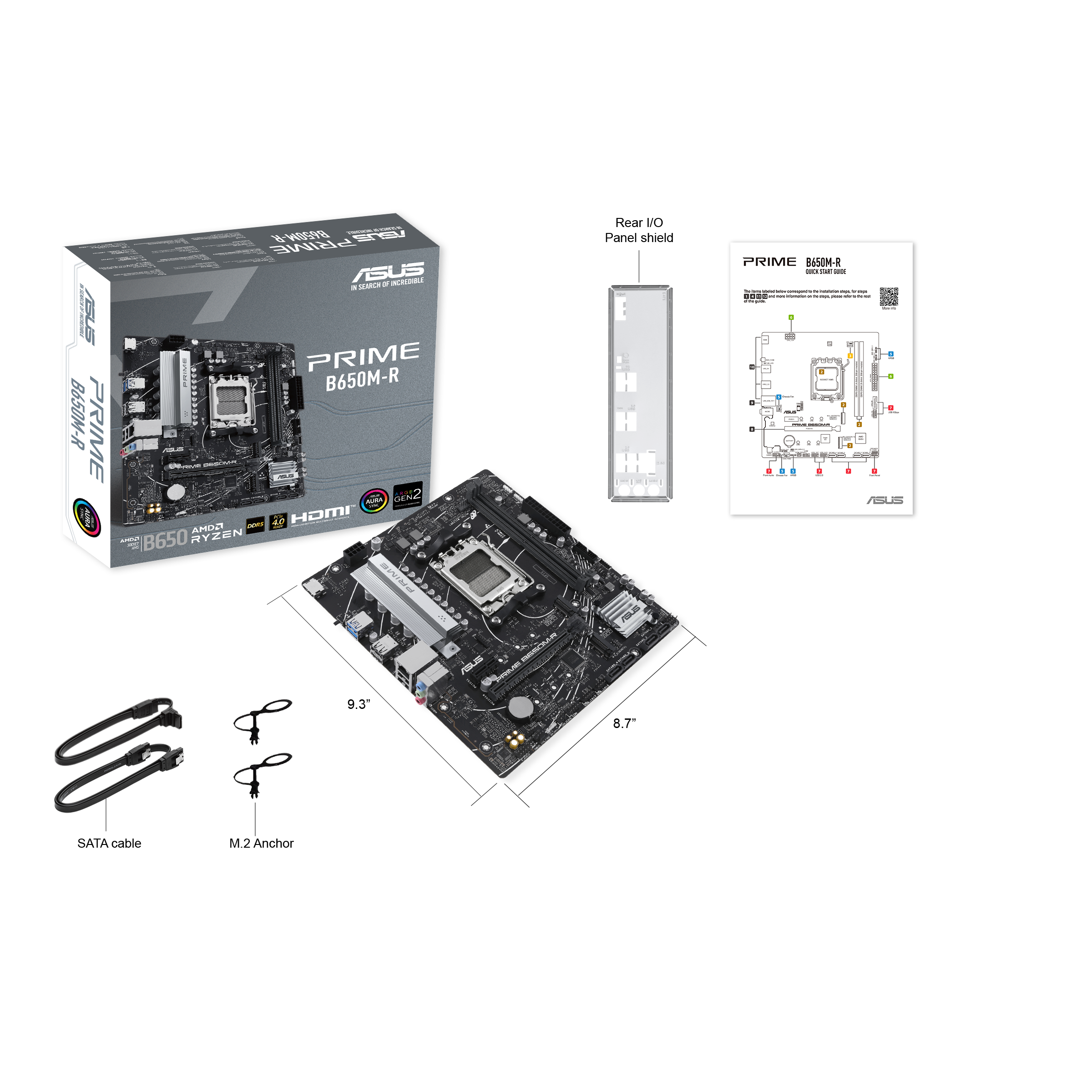 ASUS PRIME B650M-R mATX Mainboard Sockel AM5 M.2/HDMI/USB-C