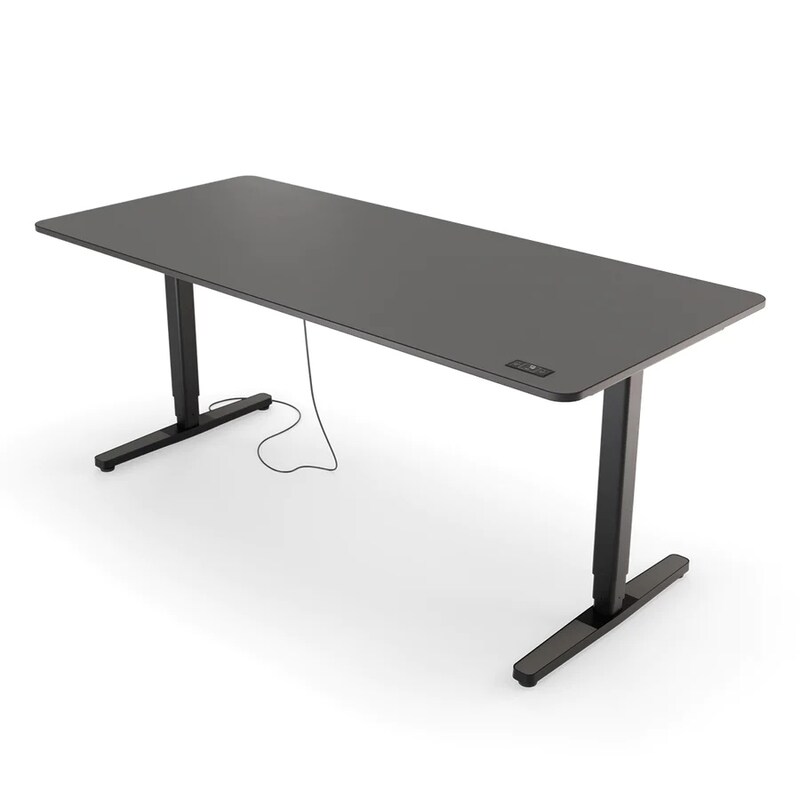 Yaasa Desk Pro 2 - 180x80cm - Dunkelgrau/Schwarz