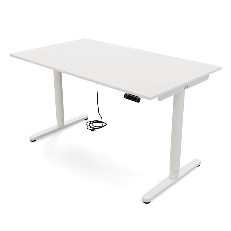 Yaasa elektrisch höhenverstellbarer Schreibtisch Desk Essential 140x80cm - Weiss