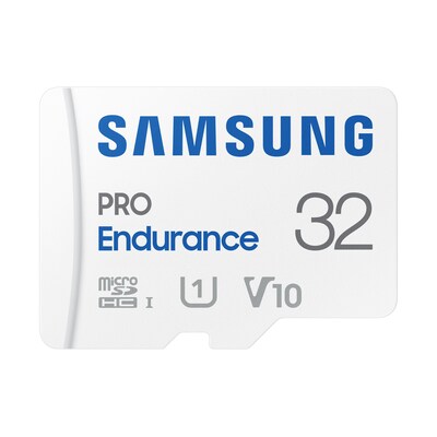 microSDXC/SDHC günstig Kaufen-Samsung PRO Endurance 32 GB microSD-Speicherkarte mit SD-Adapter. Samsung PRO Endurance 32 GB microSD-Speicherkarte mit SD-Adapter <![CDATA[• Speichertyp: microSDXC (UHS-I) inklusive USB-Adapter • Speicherkapazität: 32 GB • Geschwindigkeitsklasse: 