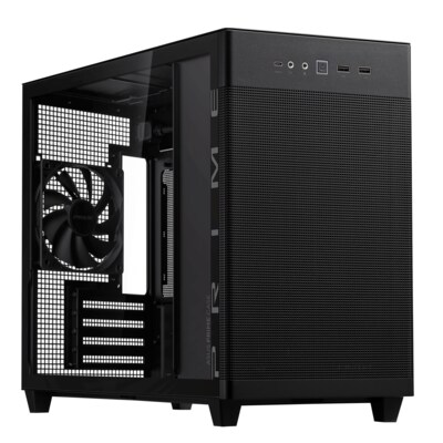 Image of ASUS Prime AP201 mATX Gaming Gehäuse mit Seitenfenster schwarz