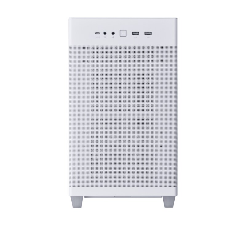 ASUS Prime AP201 Micro-ATX Gaming Gehäuse Gehäuse mit Seitenfenster weiß