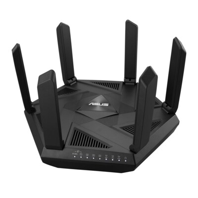 SU WL günstig Kaufen-ASUS RT-AXE7800 Tri-Band WiFi 6E WLAN Router. ASUS RT-AXE7800 Tri-Band WiFi 6E WLAN Router <![CDATA[• Ultraschnelle Wi-Fi 6E-Technologie - bis zu 7800 Mbit/s. • Safe Browsing mit einem Klick • AiProtection Pro - Vollständige Sicherheit in der digit