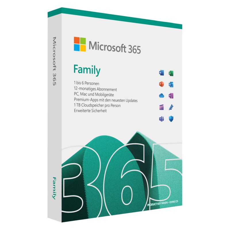 Microsoft 365 Family | Box & Produktschlüssel