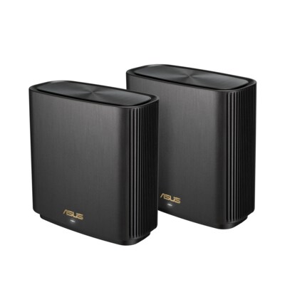 schwarz/gold günstig Kaufen-ASUS ZenWiFi AX (XT8) V2 AX6600 2er Set Schwarz. ASUS ZenWiFi AX (XT8) V2 AX6600 2er Set Schwarz <![CDATA[• WLAN-Router zur Lösung von Empfangs-& Performanceproblemen • Maximale Kompatibilität mit Modems/Modemrouter der Provider • AX6600 WiFi6 Tri