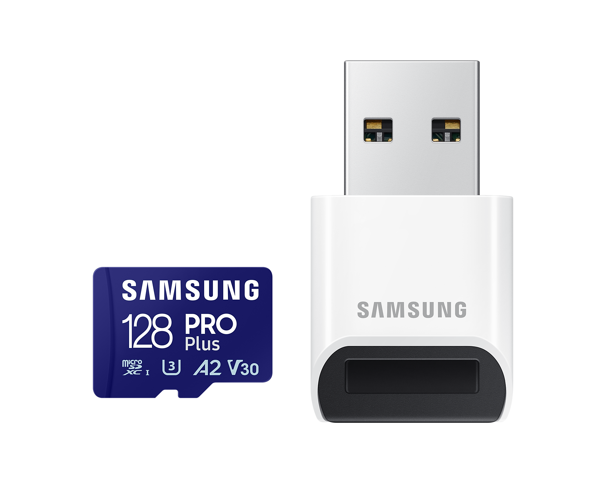 Samsung PRO Plus 128 GB microSDXC-Speicherkarte (2023) mit USB-Adapter