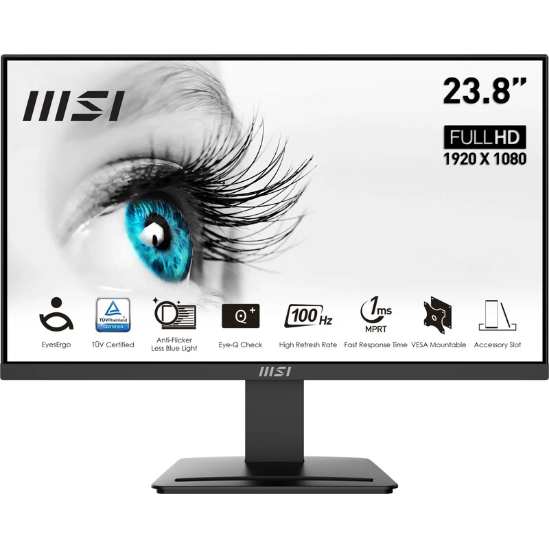 MSI Pro MP2412DE 60cm (23,8") FHD VA Office Monitor 16:9 HDMI/DP 100Hz 4ms Sync