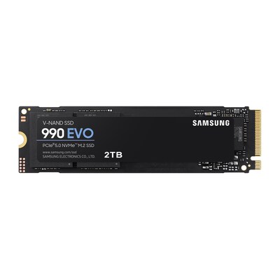 ta ta  günstig Kaufen-Samsung 990 EVO NVMe 2.0 SSD 2 TB M.2 2280 TLC. Samsung 990 EVO NVMe 2.0 SSD 2 TB M.2 2280 TLC <![CDATA[• 2 TB - 2,38 mm Bauhöhe • M.2 2280 Card, M.2 • Maximale Lese-/Schreibgeschwindigkeit: 5000 MB/s / 4200 MB/s • Performance: Perfekt für Multi