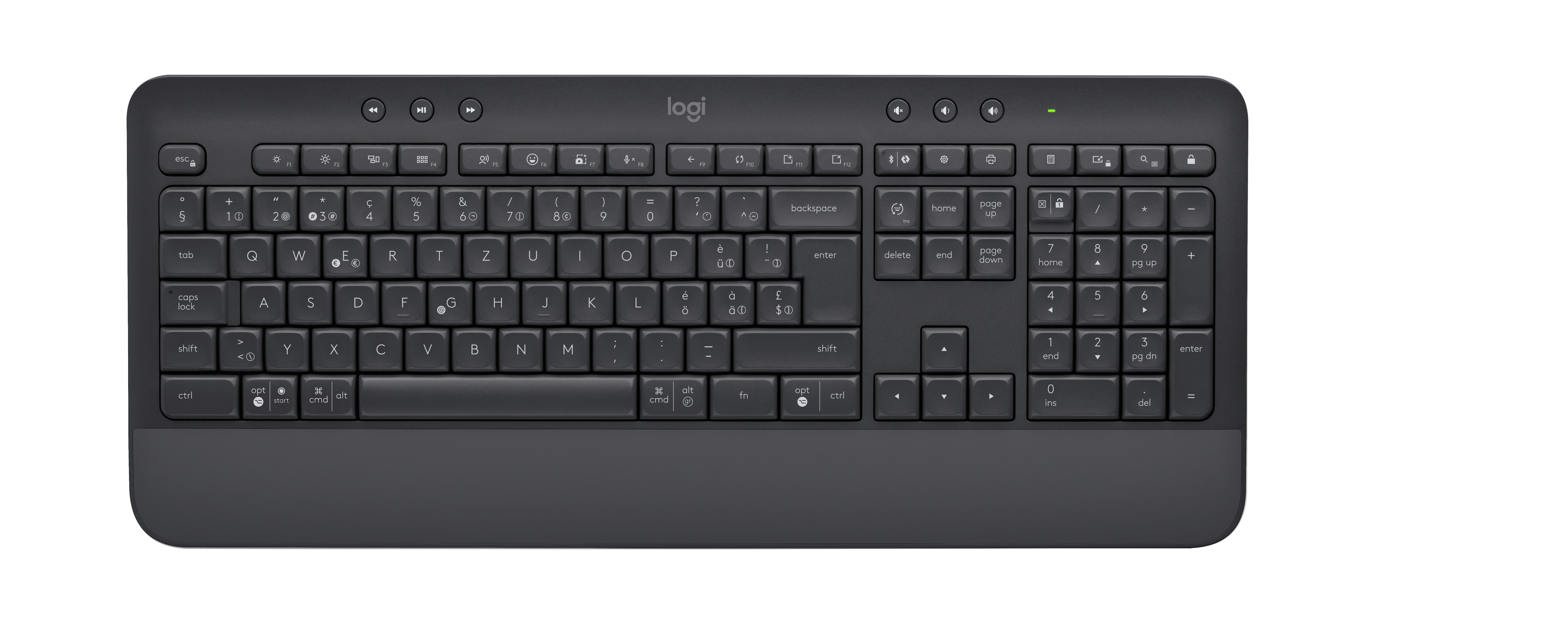 Logitech Signature K650 Graphite - Kabellose Tastatur CH-Layout (Schweiz)