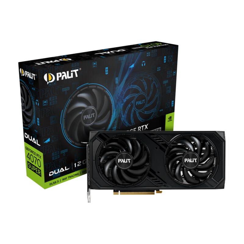 PALIT GeForce RTX 4070 Super Dual 12GB GDDR6X Grafikkarte HDMI/3xDP