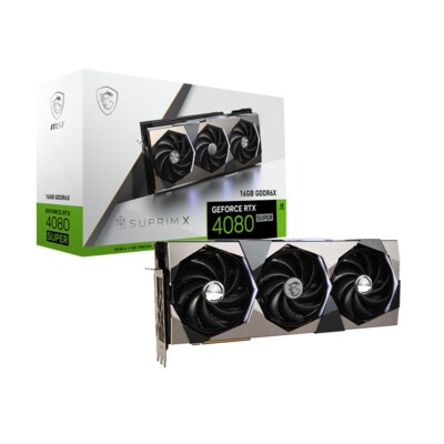 for EL günstig Kaufen-MSI GeForce RTX 4080 Super 16GB SUPRIM X Grafikkarte 3xDP/HDMI. MSI GeForce RTX 4080 Super 16GB SUPRIM X Grafikkarte 3xDP/HDMI <![CDATA[• NVIDIA GeForce RTX 4080 Super, ADA Lovelace, DLSS 3 • 16 GB GDDR6X-RAM (256bit Speicherinterface) • Core/Memory