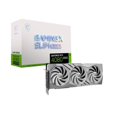 RC HD günstig Kaufen-MSI GeForce RTX 4080 SUPER 16GB Gaming X SLIM White Grafikkarte 2xDP/HDMI. MSI GeForce RTX 4080 SUPER 16GB Gaming X SLIM White Grafikkarte 2xDP/HDMI <![CDATA[• NVIDIA GeForce RTX 4080 Super, ADA Lovelace, DLSS 3 • 16 GB GDDR6X-RAM (256bit Speicherinte