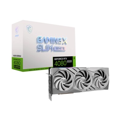 for EL günstig Kaufen-MSI GeForce RTX 4080 SUPER 16GB Gaming X SLIM White Grafikkarte 2xDP/HDMI. MSI GeForce RTX 4080 SUPER 16GB Gaming X SLIM White Grafikkarte 2xDP/HDMI <![CDATA[• NVIDIA GeForce RTX 4080 Super, ADA Lovelace, DLSS 3 • 16 GB GDDR6X-RAM (256bit Speicherinte