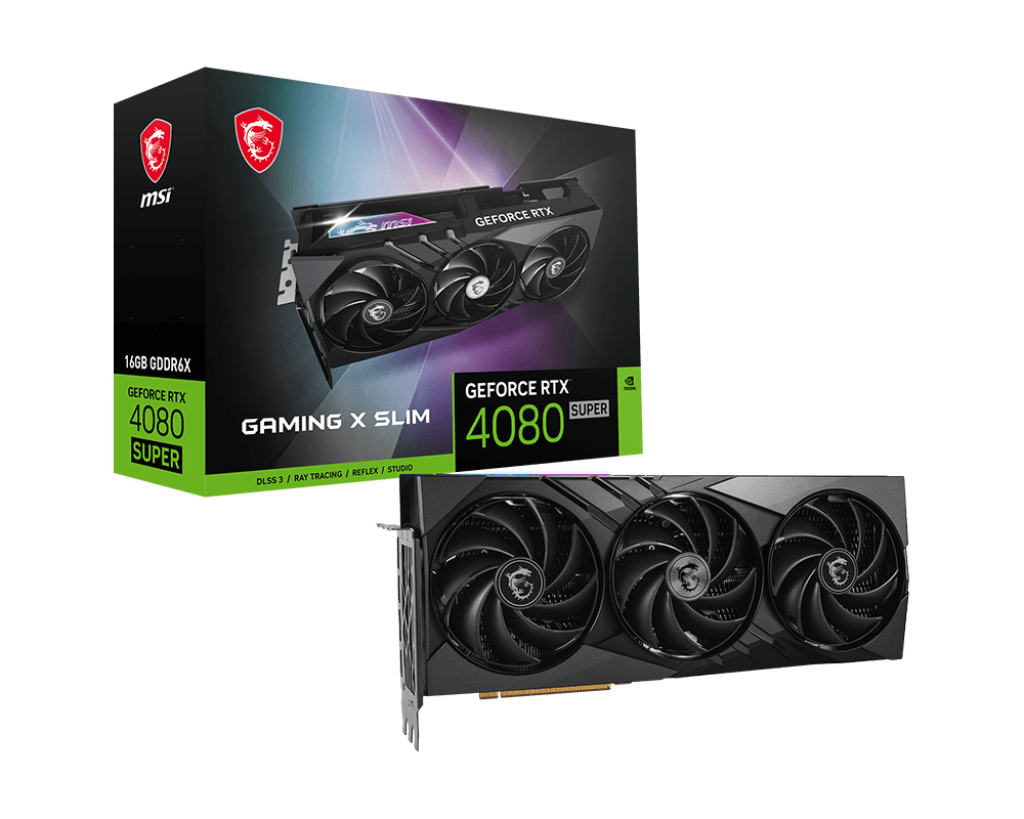 MSI GeForce RTX 4080 Super 16GB GAMING X Slim Grafikkarte 3xDP/HDMI