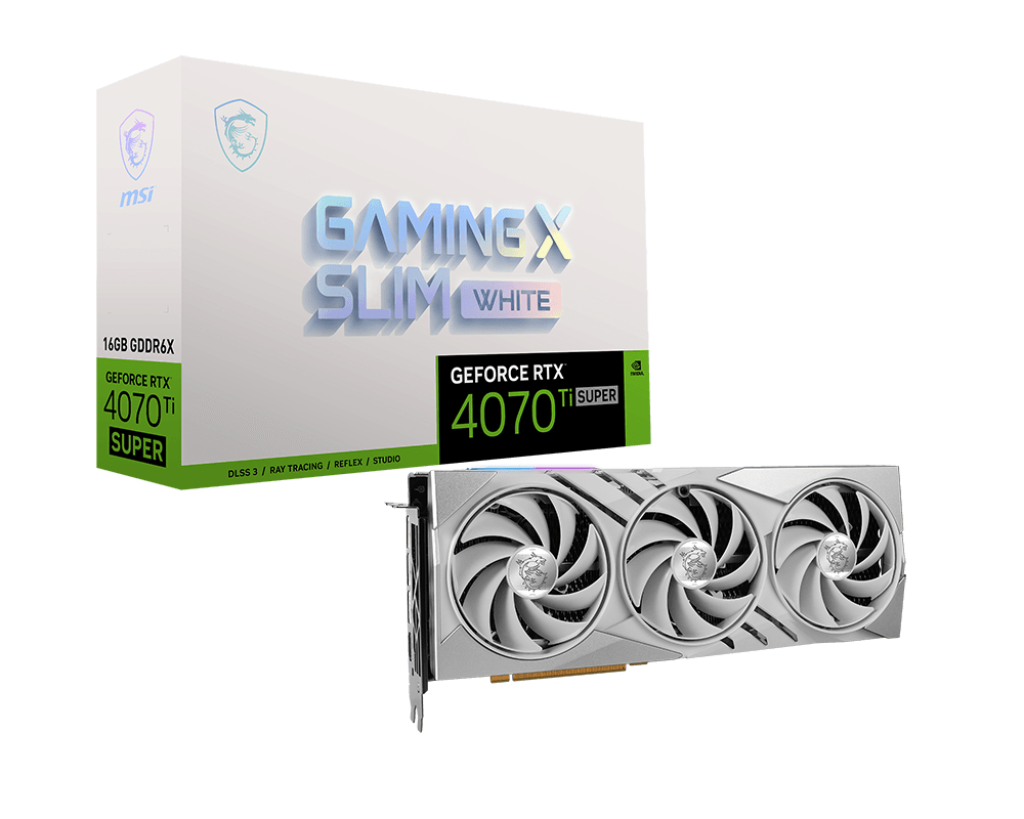 MSI GeForce RTX 4070Ti SUPER 16GB Gaming X SLIM White Grafikkarte 3xDP/HDMI