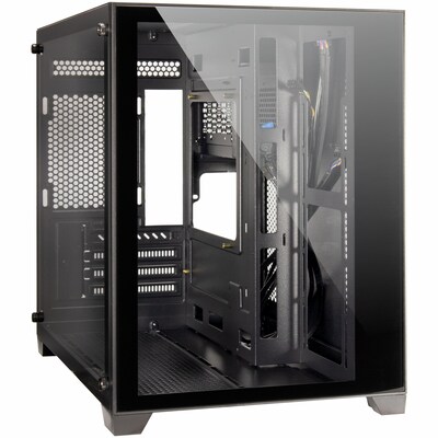 pre war günstig Kaufen-Inter-Tech C-501 Aspect Gaming Gehäuse, Tempered Glass, Schwarz. Inter-Tech C-501 Aspect Gaming Gehäuse, Tempered Glass, Schwarz <![CDATA[• Preiswertes Panorama Gaming-Gehäuse • Abmessungen (HxBxT): 370 x 278 x 400mm • Einschübe (intern)