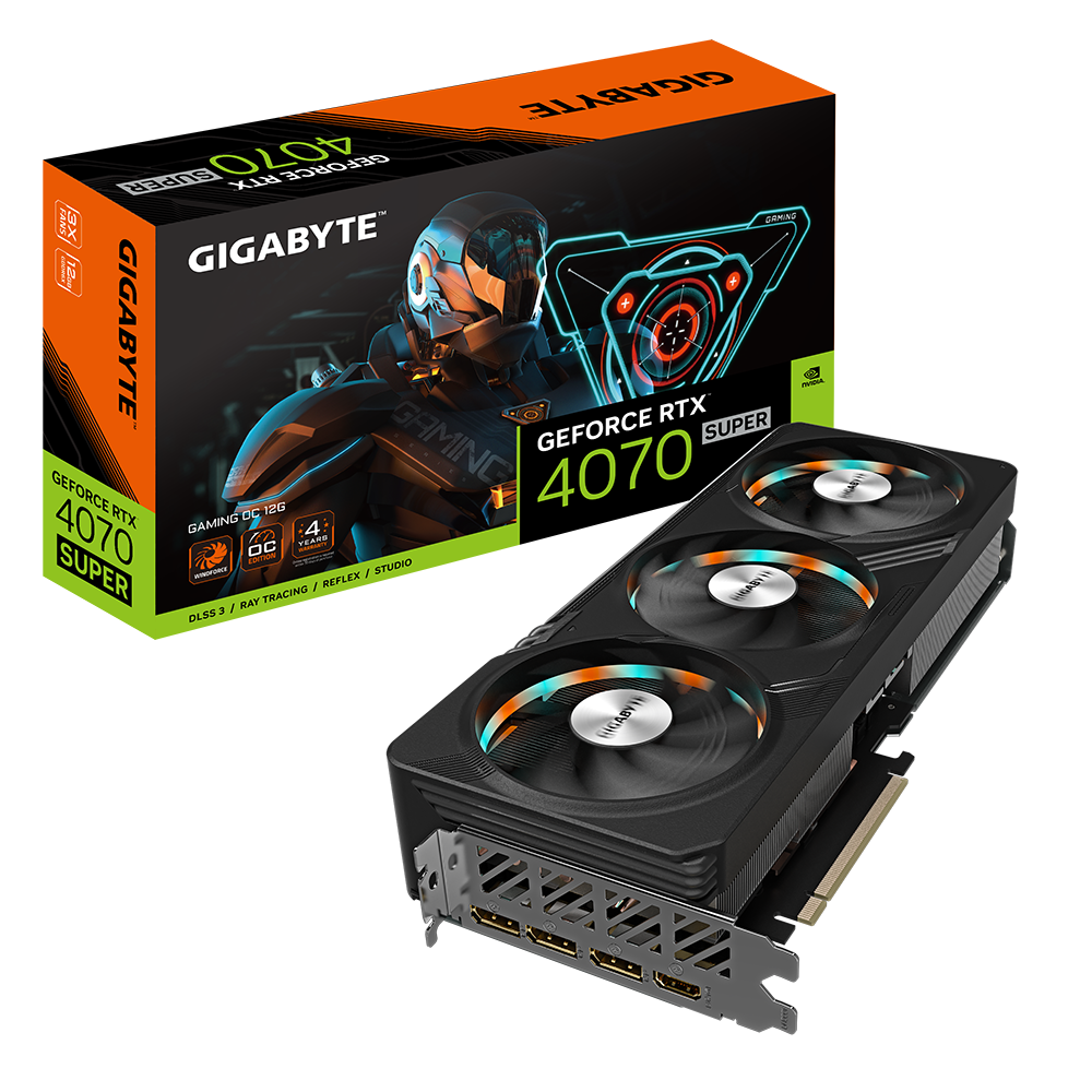 *GIGABYTE GeForce RTX4070 SUPER 12GB Gaming OC Grafikkarte