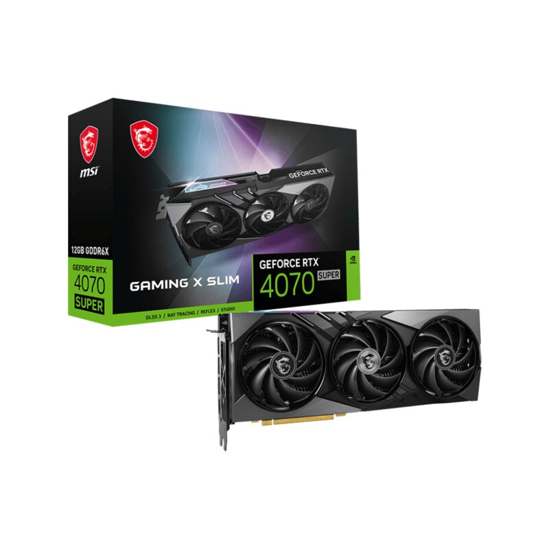 MSI GeForce RTX 4070 Super 12GB Gaming X Slim Grafikkarte 3xDP/HDMI