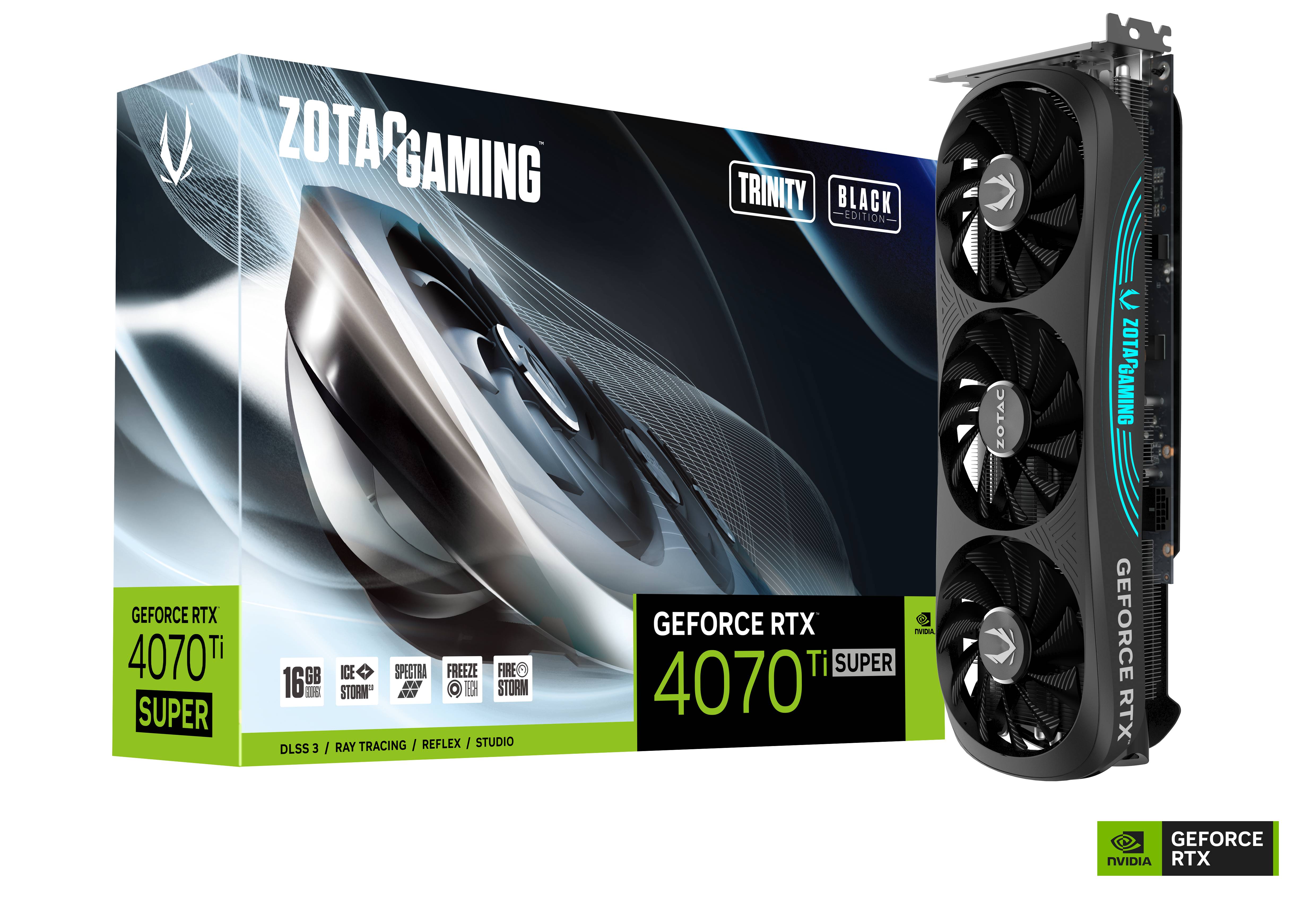 ZOTAC GAMING GeForce RTX 4070Ti Super Trinity Black Edition 16GB Grafikkarte