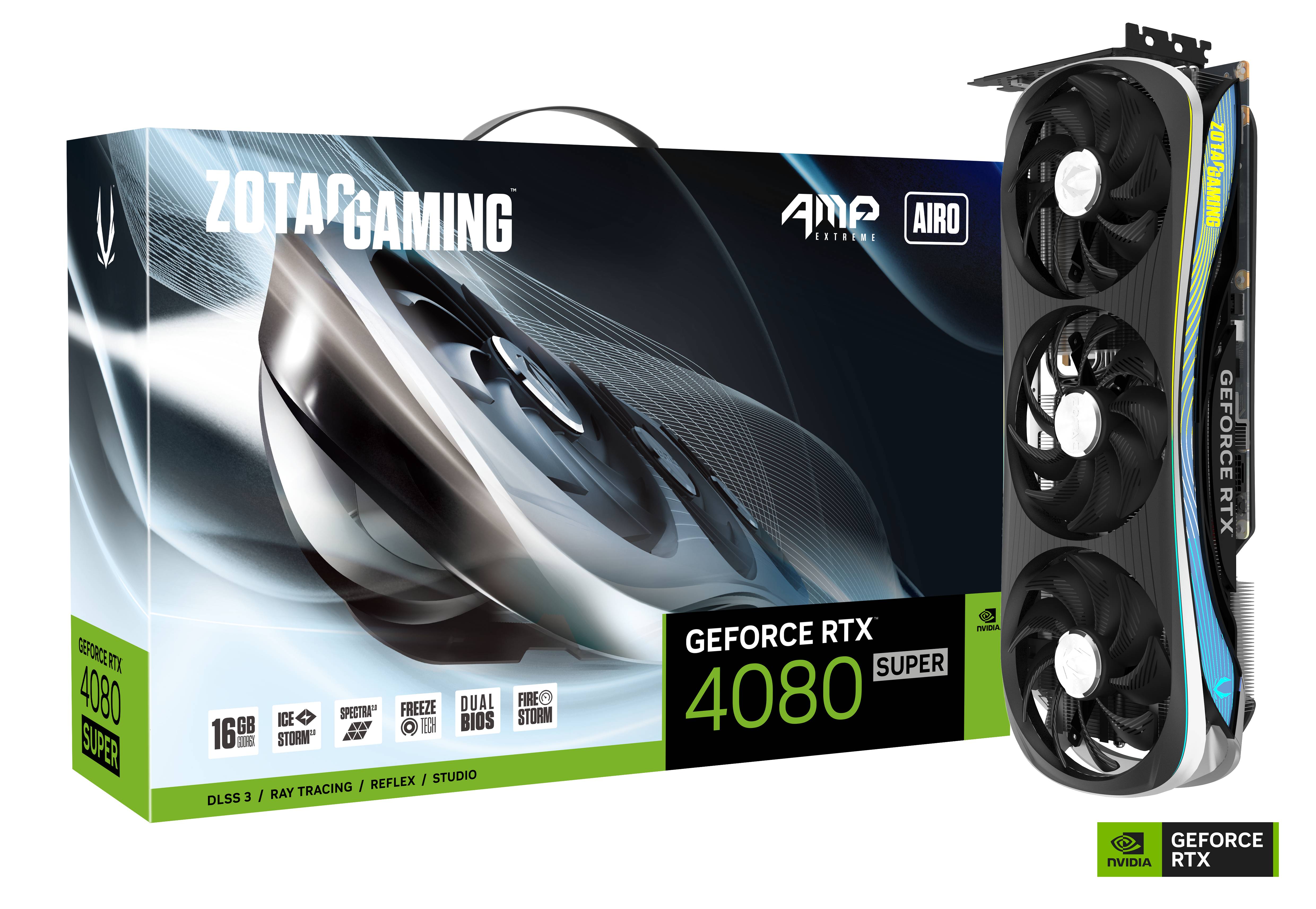 ZOTAC GAMING GeForce RTX 4080 Super AMP Extreme AIRO 16GB Grafikkarte