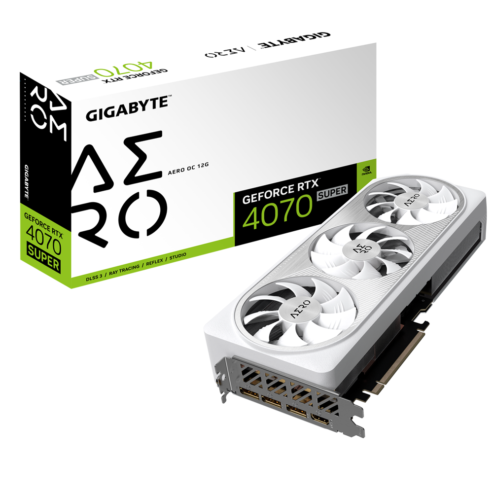 *GIGABYTE GeForce RTX4070 SUPER 12GB Aero OC Grafikkarte