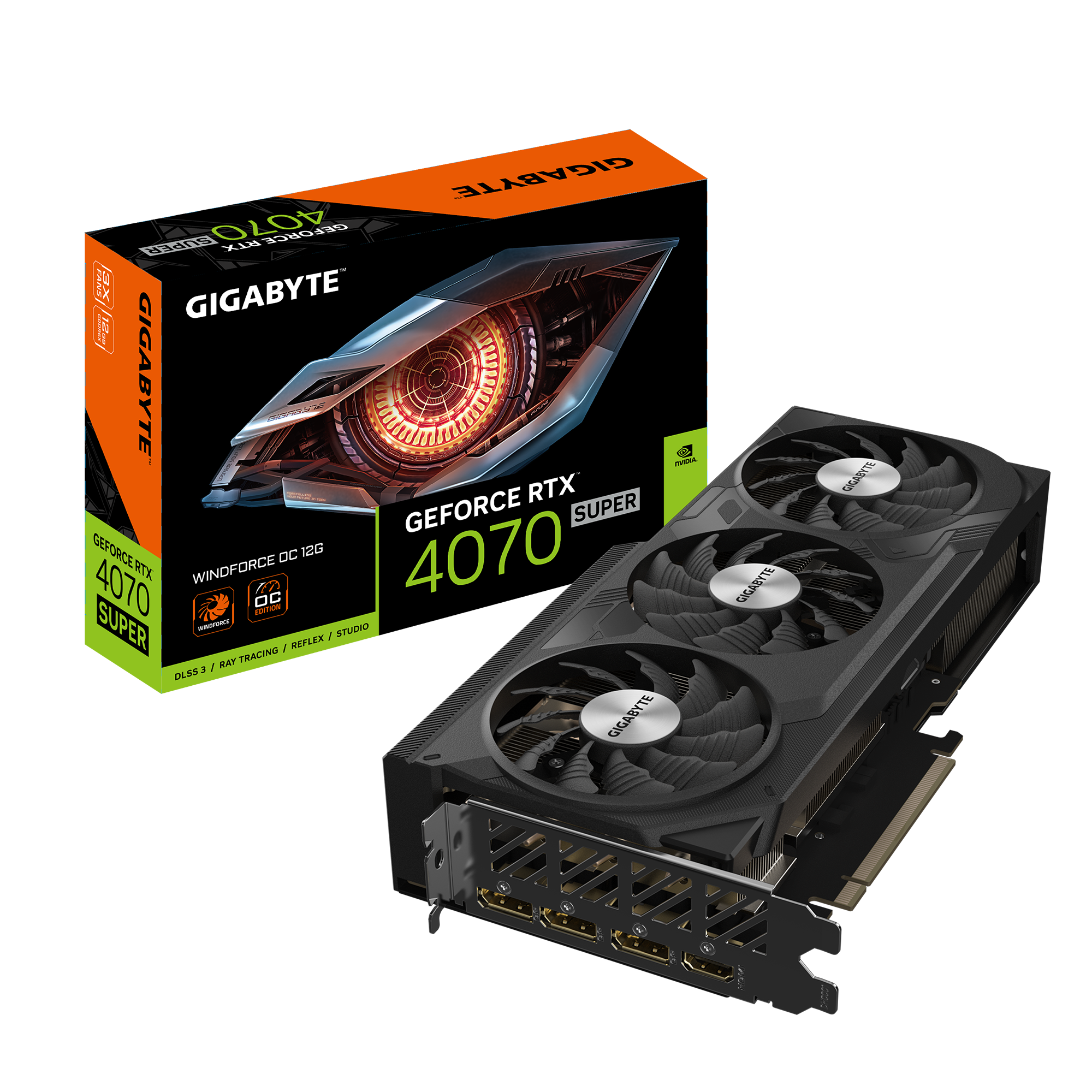 *GIGABYTE GeForce RTX4070 SUPER 12GB Windforce OC Grafikkarte