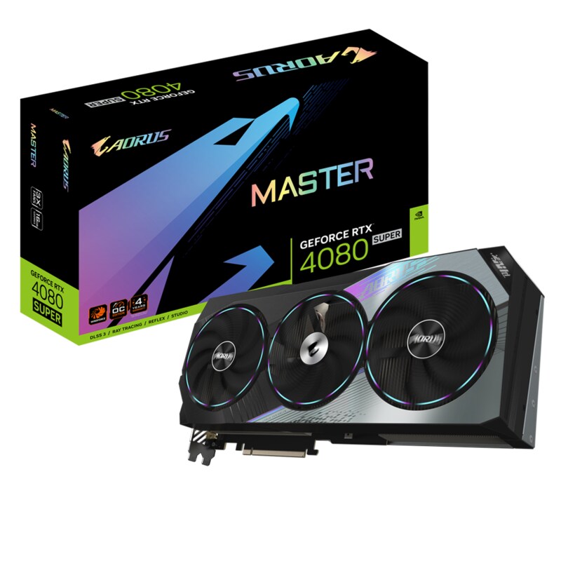 GIGABYTE AORUS GeForce RTX 4080 SUPER Master 16GB Grafikkarte 3xDP/HDMI