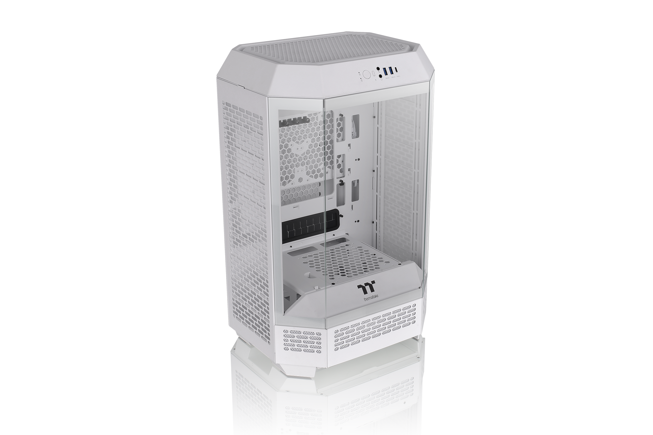 Thermaltake The Tower 300 Micro-Tower Micro-ATX Geh&auml;use mit Sichtfenster wei&szlig;