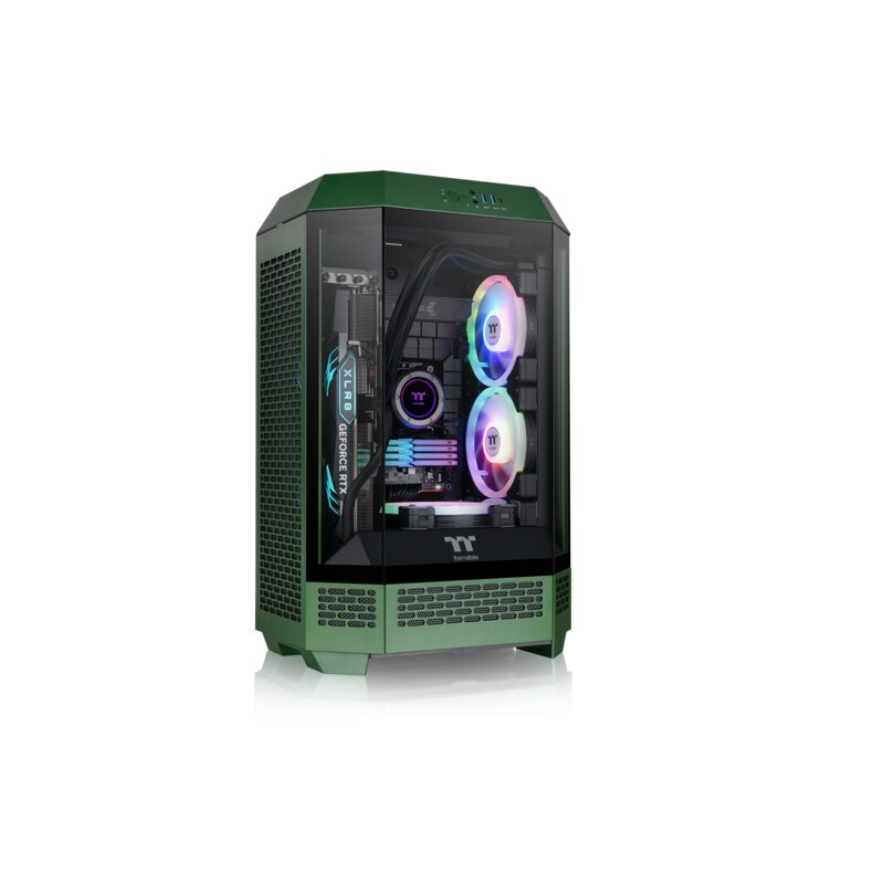 THERMALTAKE The Tower 300 Micro-ATX Gehäuse mit Sichtfenster Racing Green