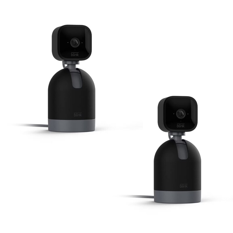 Blink Mini Pan-Tilt Kamera - Bewegliche Plug-in-Sicherheitskamera schwarz, 2er