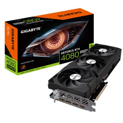 Karte 5 günstig Kaufen-GIGABYTE GeForce RTX 4080 SUPER Windforce 16GB Grafikkarte 3xDP/HDMI. GIGABYTE GeForce RTX 4080 SUPER Windforce 16GB Grafikkarte 3xDP/HDMI <![CDATA[• NVIDIA GeForce RTX 4080 Super, ADA Lovelace, DLSS 3 • 16 GB GDDR6X-RAM (256bit Speicherinterface) •