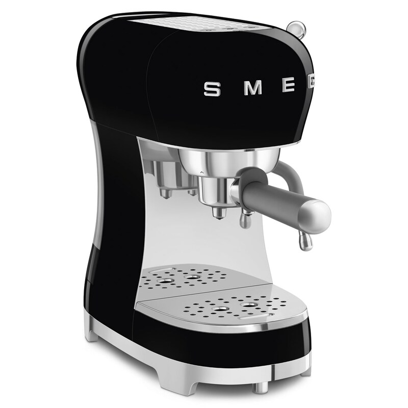 SMEG ECF02BLEU 50s Style Espresso-Kaffeemaschine Schwarz